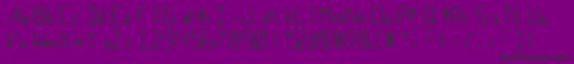 Calculate16 Grid Font – Black Fonts on Purple Background