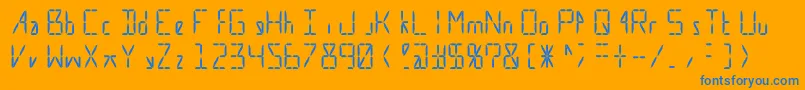 フォントCalculate16 Grid – オレンジの背景に青い文字