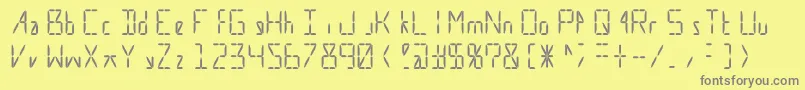 Lisätietoja Calculate16 Grid-fontista Calculate16 Grid-fontti – harmaat kirjasimet keltaisella taustalla