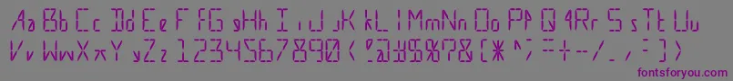 フォントCalculate16 Grid – 紫色のフォント、灰色の背景