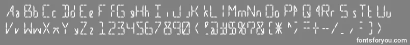 フォントCalculate16 Grid – 灰色の背景に白い文字