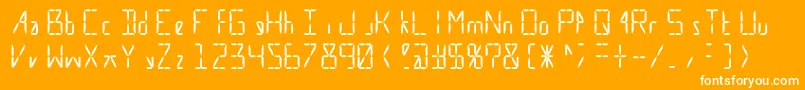 フォントCalculate16 Grid – オレンジの背景に白い文字