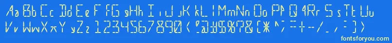 フォントCalculate16 Grid – 黄色の文字、青い背景