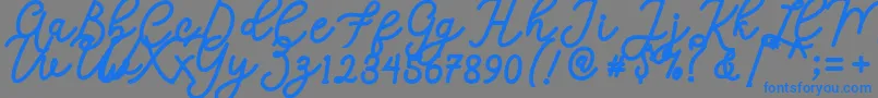 Calega Font – Blue Fonts on Gray Background