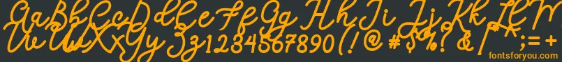 Calega Font – Orange Fonts on Black Background