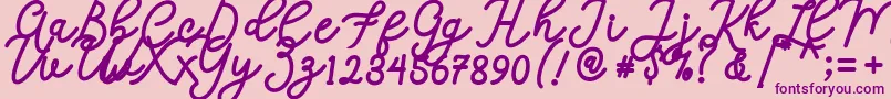 Calega Font – Purple Fonts on Pink Background