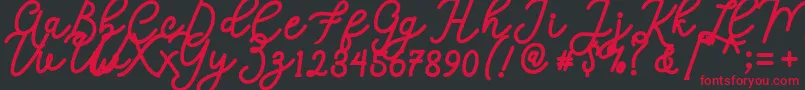 Calega Font – Red Fonts on Black Background