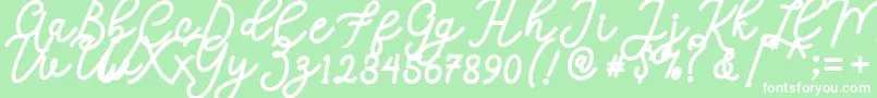 Calega Font – White Fonts on Green Background