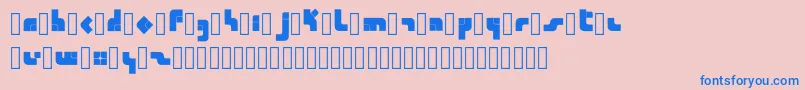 フォントCalendra Regular – ピンクの背景に青い文字