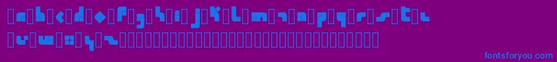 フォントCalendra Regular – 紫色の背景に青い文字