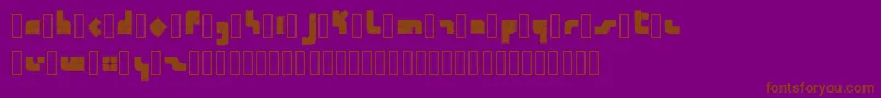 フォントCalendra Regular – 紫色の背景に茶色のフォント