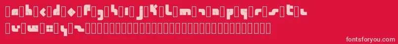 フォントCalendra Regular – 赤い背景にピンクのフォント