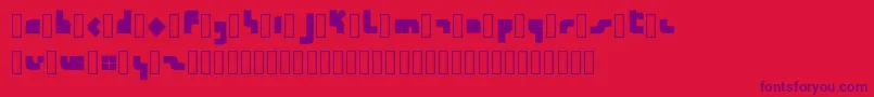 Calendra Regular Font – Purple Fonts on Red Background