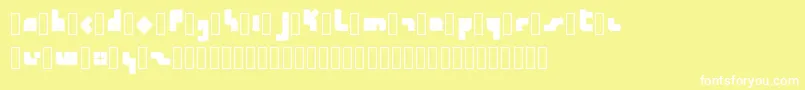 フォントCalendra Regular – 黄色い背景に白い文字