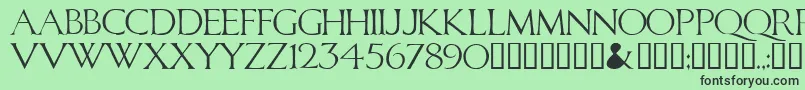 CALID   -Schriftart – Schwarze Schriften auf grünem Hintergrund