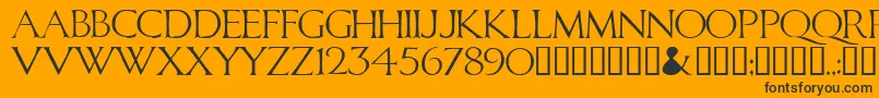 Шрифт CALID    – чёрные шрифты на оранжевом фоне