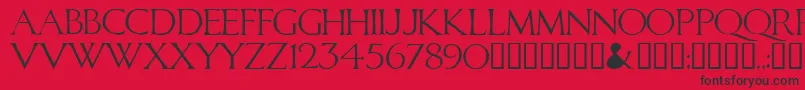 CALID    Font – Black Fonts on Red Background