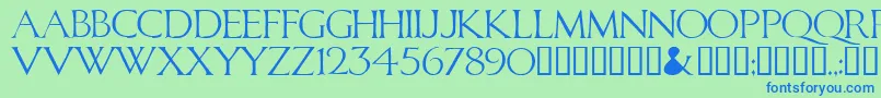 フォントCALID    – 青い文字は緑の背景です。