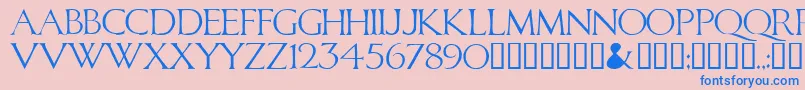 Шрифт CALID    – синие шрифты на розовом фоне