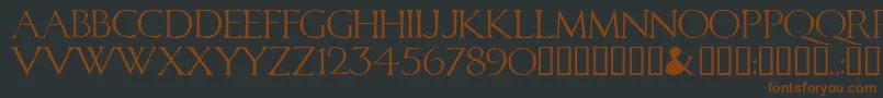CALID   -fontti – ruskeat fontit mustalla taustalla