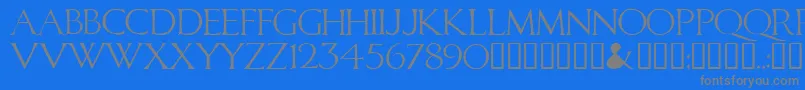 フォントCALID    – 青い背景に灰色の文字