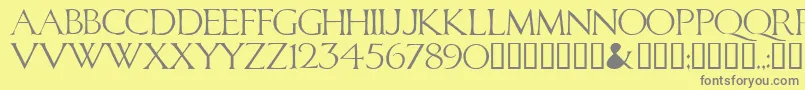 CALID   -Schriftart – Graue Schriften auf gelbem Hintergrund