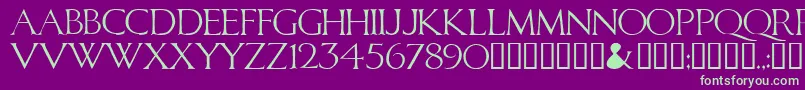 CALID   -fontti – vihreät fontit violetilla taustalla