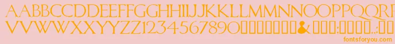 CALID    Font – Orange Fonts on Pink Background