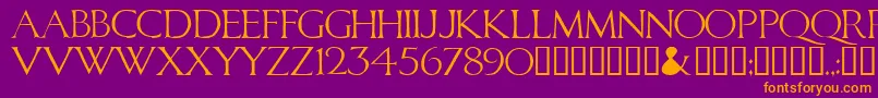 CALID    Font – Orange Fonts on Purple Background