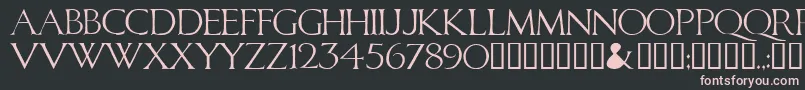 フォントCALID    – 黒い背景にピンクのフォント