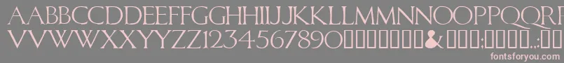 フォントCALID    – 灰色の背景にピンクのフォント