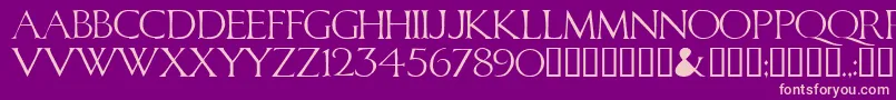 CALID   -Schriftart – Rosa Schriften auf violettem Hintergrund