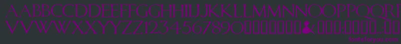 CALID   -fontti – violetit fontit mustalla taustalla