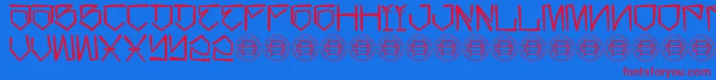 フォントCalifas Demo – 赤い文字の青い背景