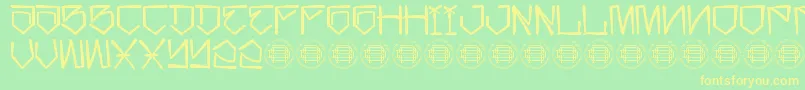 Califas Demo Font – Yellow Fonts on Green Background