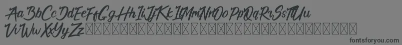 フォントCalifornia Alternate – 黒い文字の灰色の背景