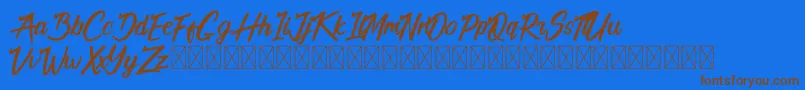 California Alternate Font – Brown Fonts on Blue Background