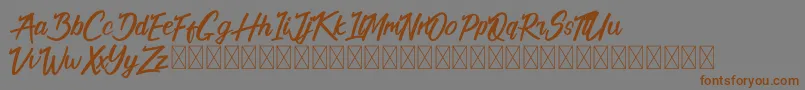 California Alternate Font – Brown Fonts on Gray Background