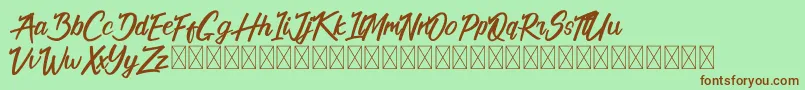 California Alternate Font – Brown Fonts on Green Background