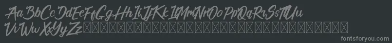 Шрифт California Alternate – серые шрифты на чёрном фоне
