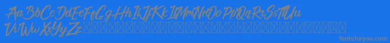 California Alternate-fontti – harmaat kirjasimet sinisellä taustalla