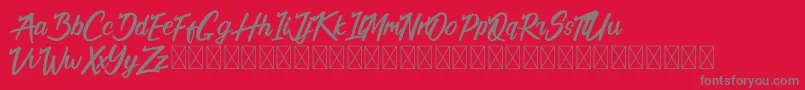 フォントCalifornia Alternate – 赤い背景に灰色の文字