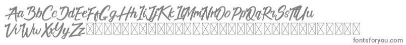 フォントCalifornia Alternate – 白い背景に灰色の文字
