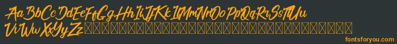 Шрифт California Alternate – оранжевые шрифты на чёрном фоне
