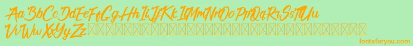 California Alternate Font – Orange Fonts on Green Background