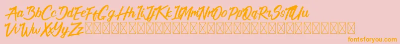 California Alternate Font – Orange Fonts on Pink Background