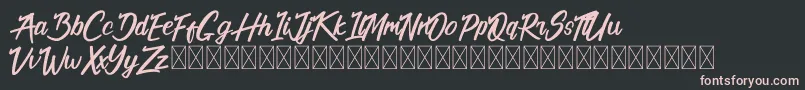 Шрифт California Alternate – розовые шрифты на чёрном фоне