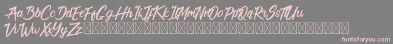 フォントCalifornia Alternate – 灰色の背景にピンクのフォント