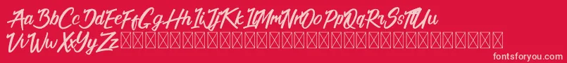 フォントCalifornia Alternate – 赤い背景にピンクのフォント