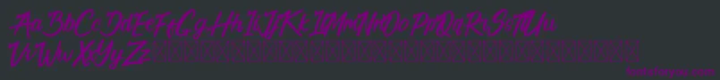 フォントCalifornia Alternate – 黒い背景に紫のフォント
